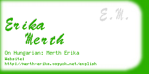 erika merth business card